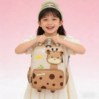 Mochila Infantil Escolar Para Niños En Felpa Jirafa