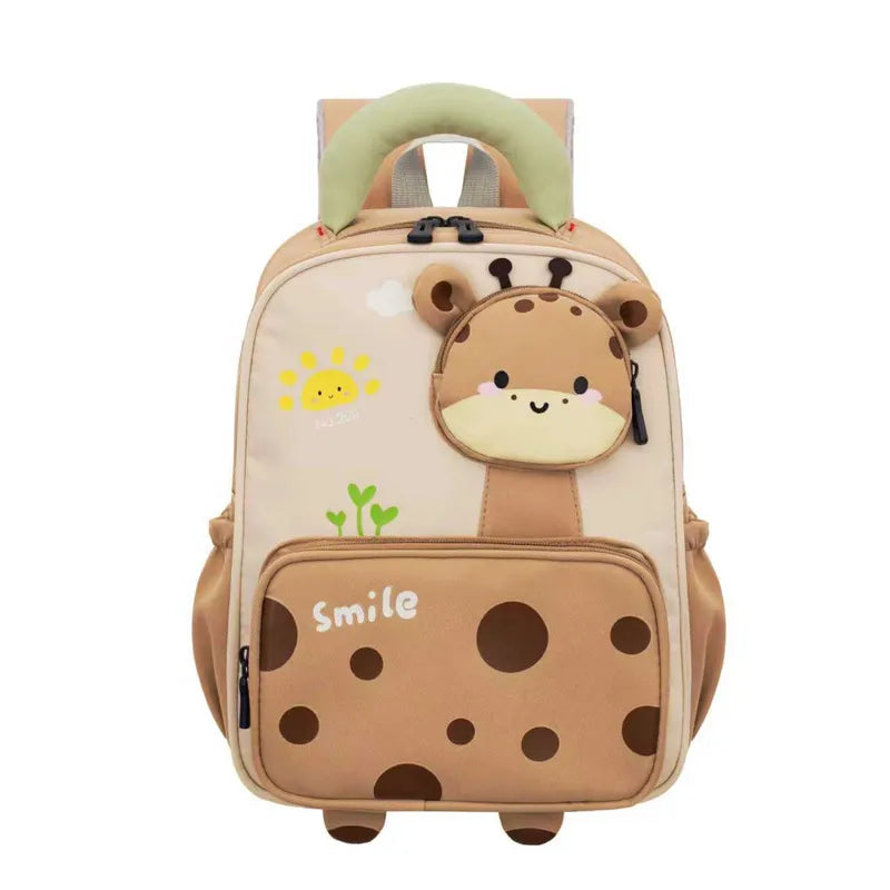 Mochila Infantil Escolar Para Niños En Felpa Jirafa