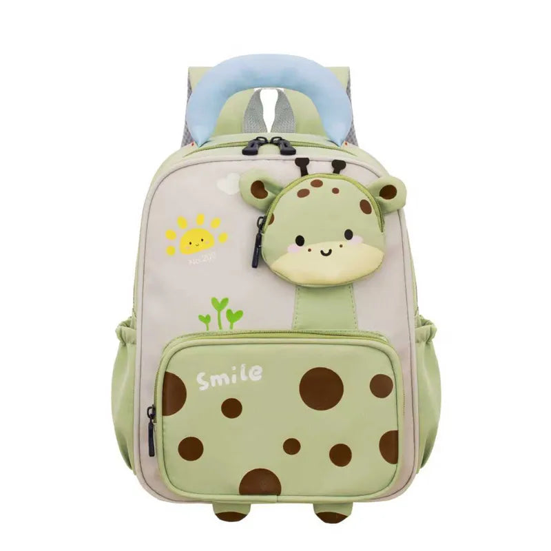 Mochila Infantil Escolar Para Niños En Felpa Jirafa