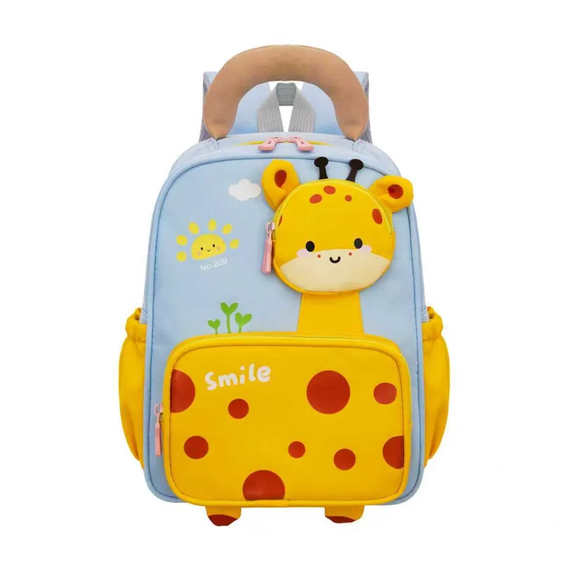 Mochila Infantil Escolar Para Niños En Felpa Jirafa