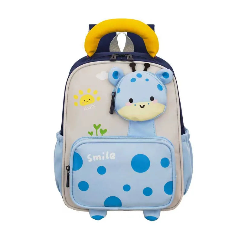 Mochila Infantil Escolar Para Niños En Felpa Jirafa