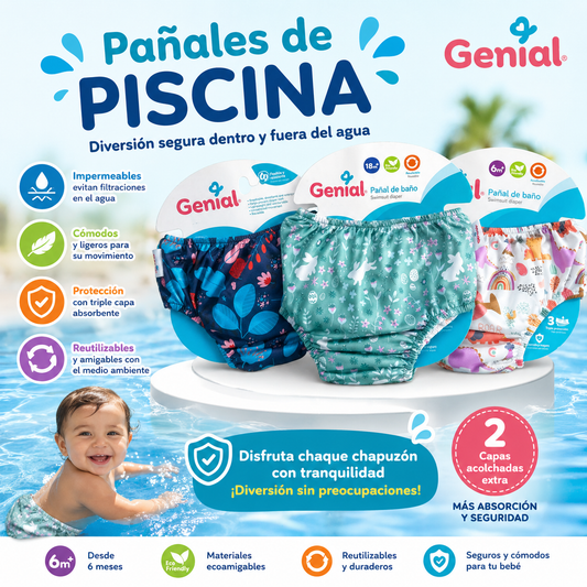 Pañal De Baño Para Piscina Reutilizable Genial