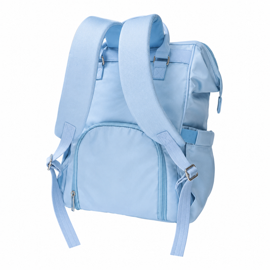 Pañalera Ositos Baby Luna Celeste Tipo Morral