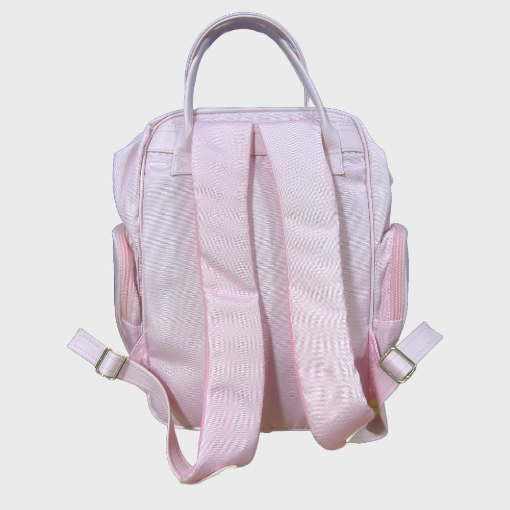 Pañalera Leonsitos Baby Luna Rosada Tipo Morral