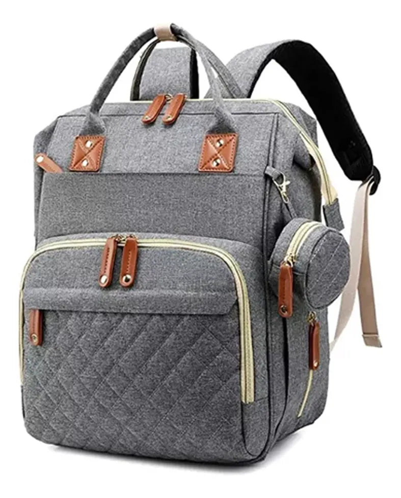 Pañalera Tipo Morral Con Cambiador Plegable Mora Leche