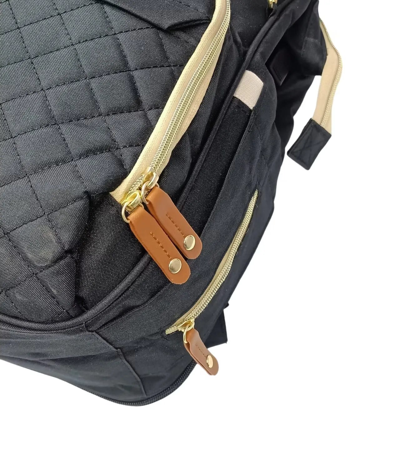 Pañalera Tipo Morral Con Cambiador Plegable Negra