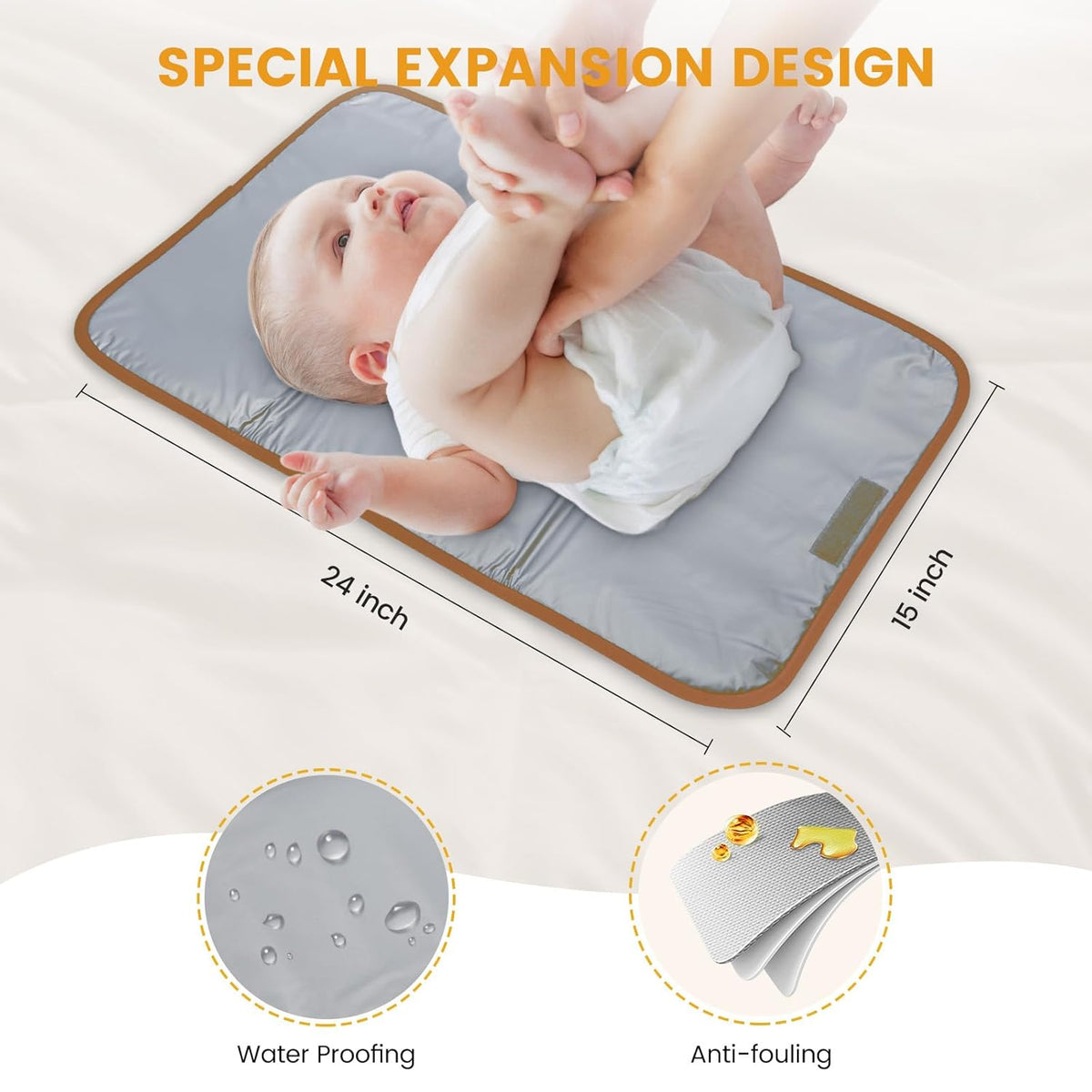 Pañalera Tipo Morral Monedero y Tapete Cambiador Lovevook