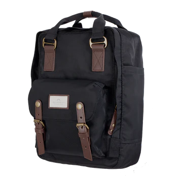 Pañalera Tipo Morral Multifuncional Doughnut Vintage Negra