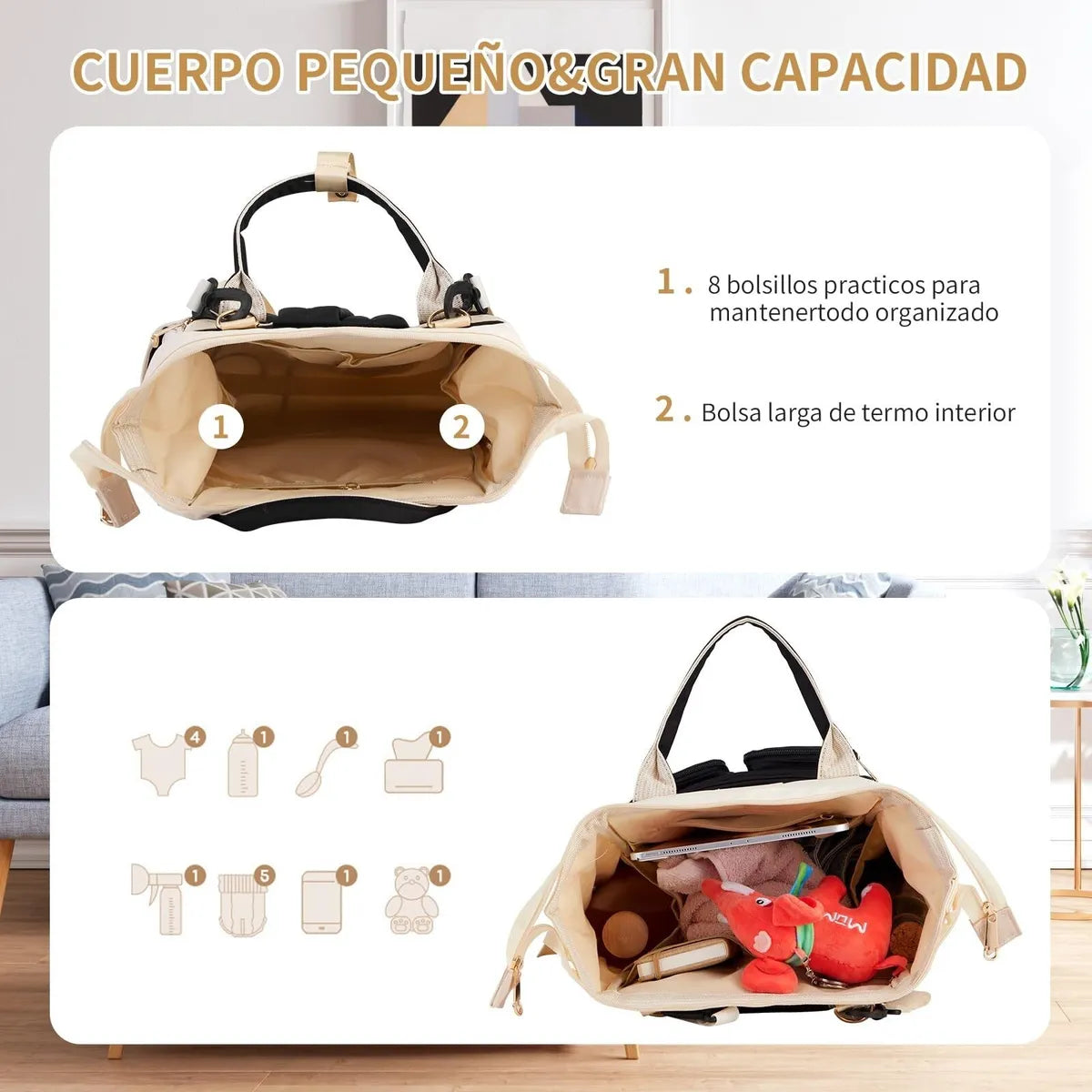 Pañalera Tipo Morral Multifuncional Fashion Mummy Baby