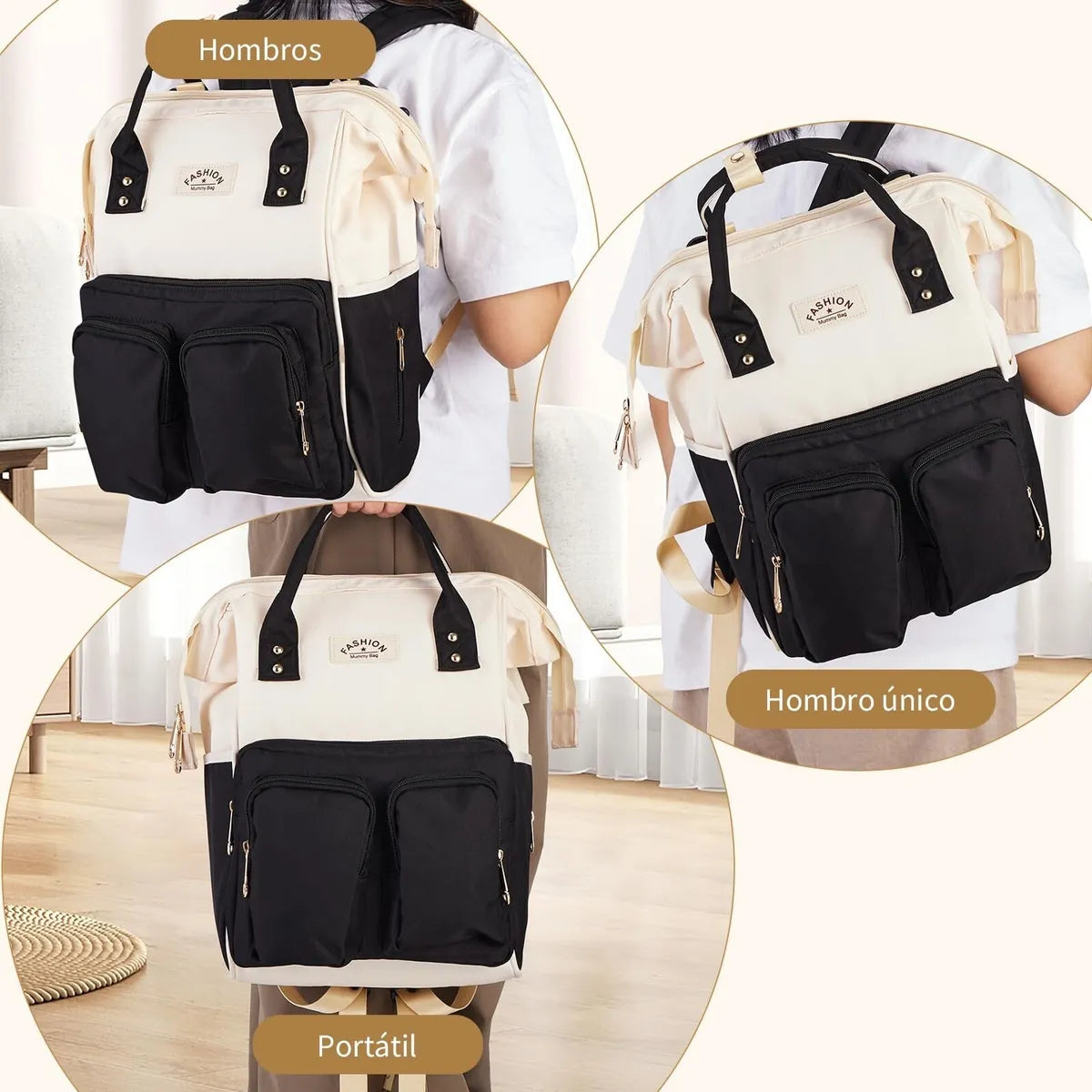 Pañalera Tipo Morral Multifuncional Fashion Mummy Baby