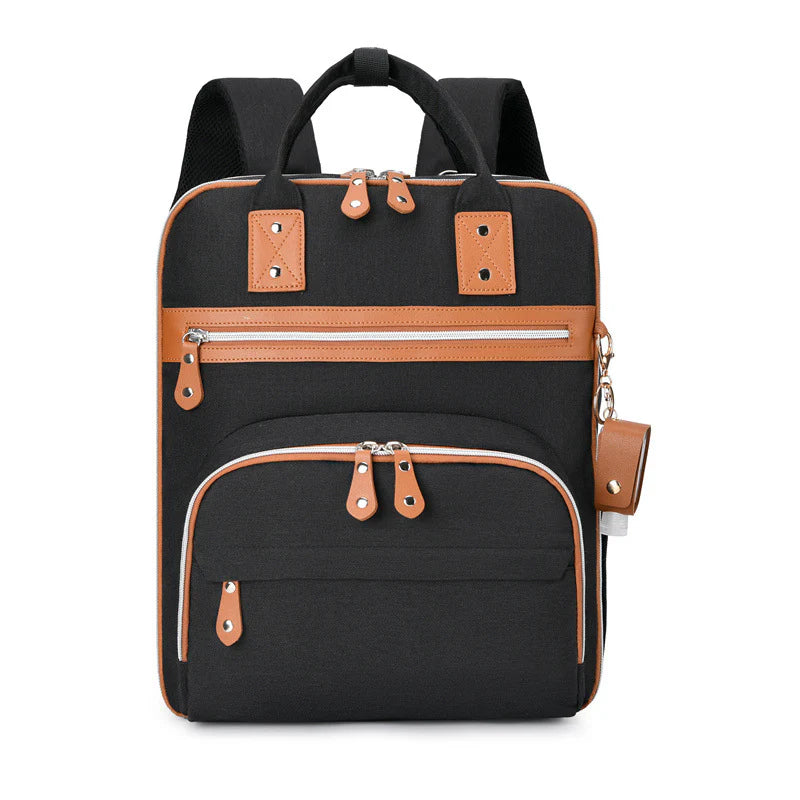 Pañalera Tipo Morral Multifuncional Negra