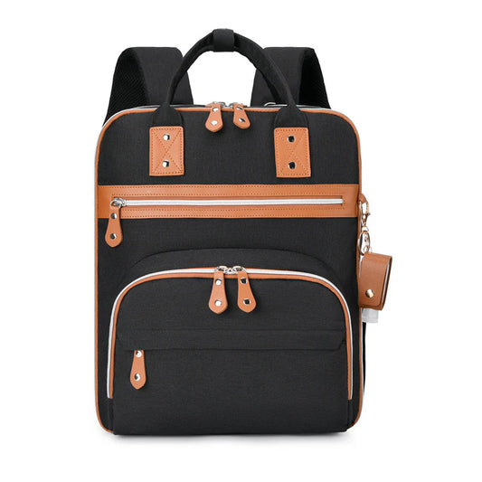 Pañalera Tipo Morral Multifuncional Negra