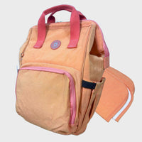 Pañalera Tipo Morral PLiNNG Tono Pálido + Cambiador