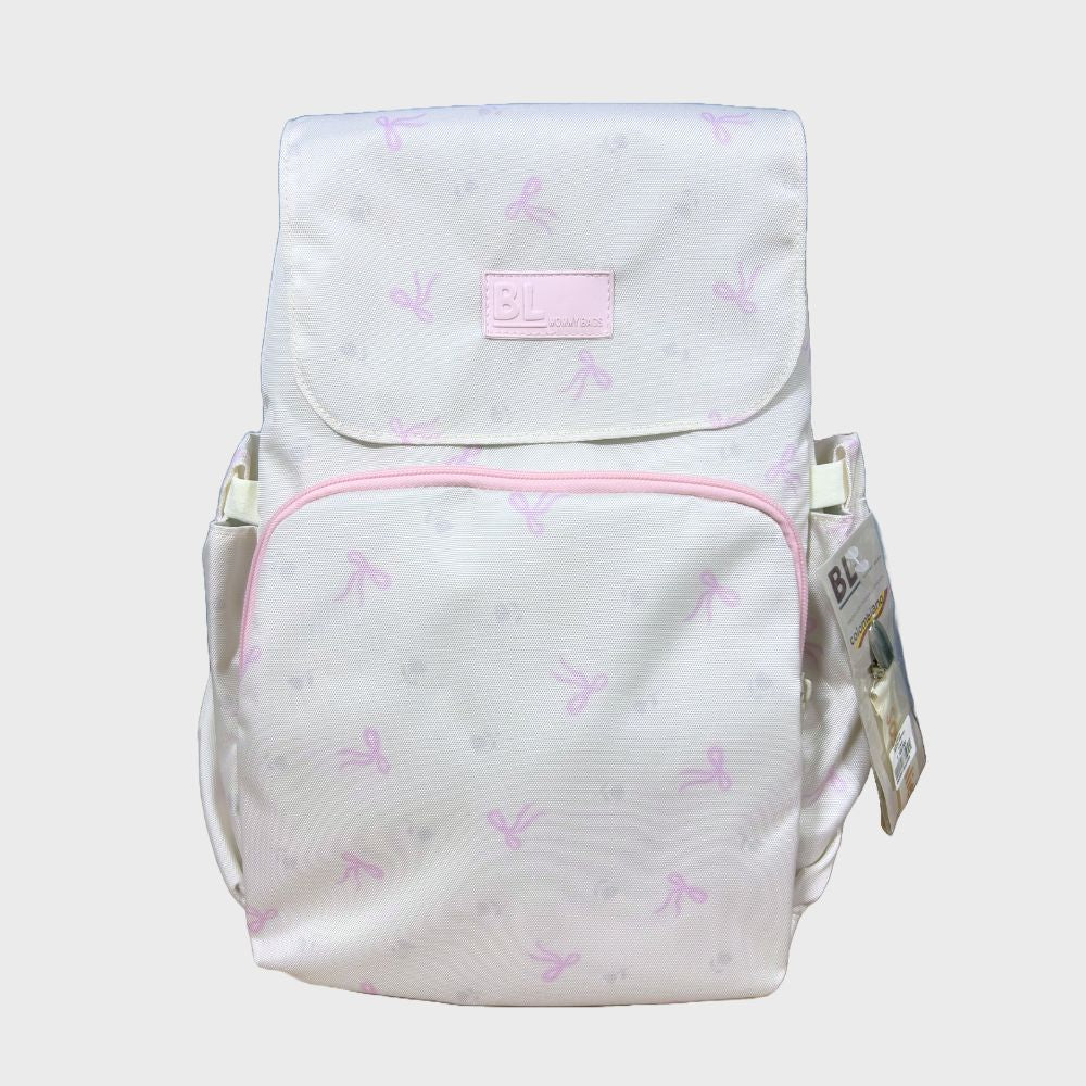 Pañalera Tipo Morral Rosa-Beige BL Mommy Bags