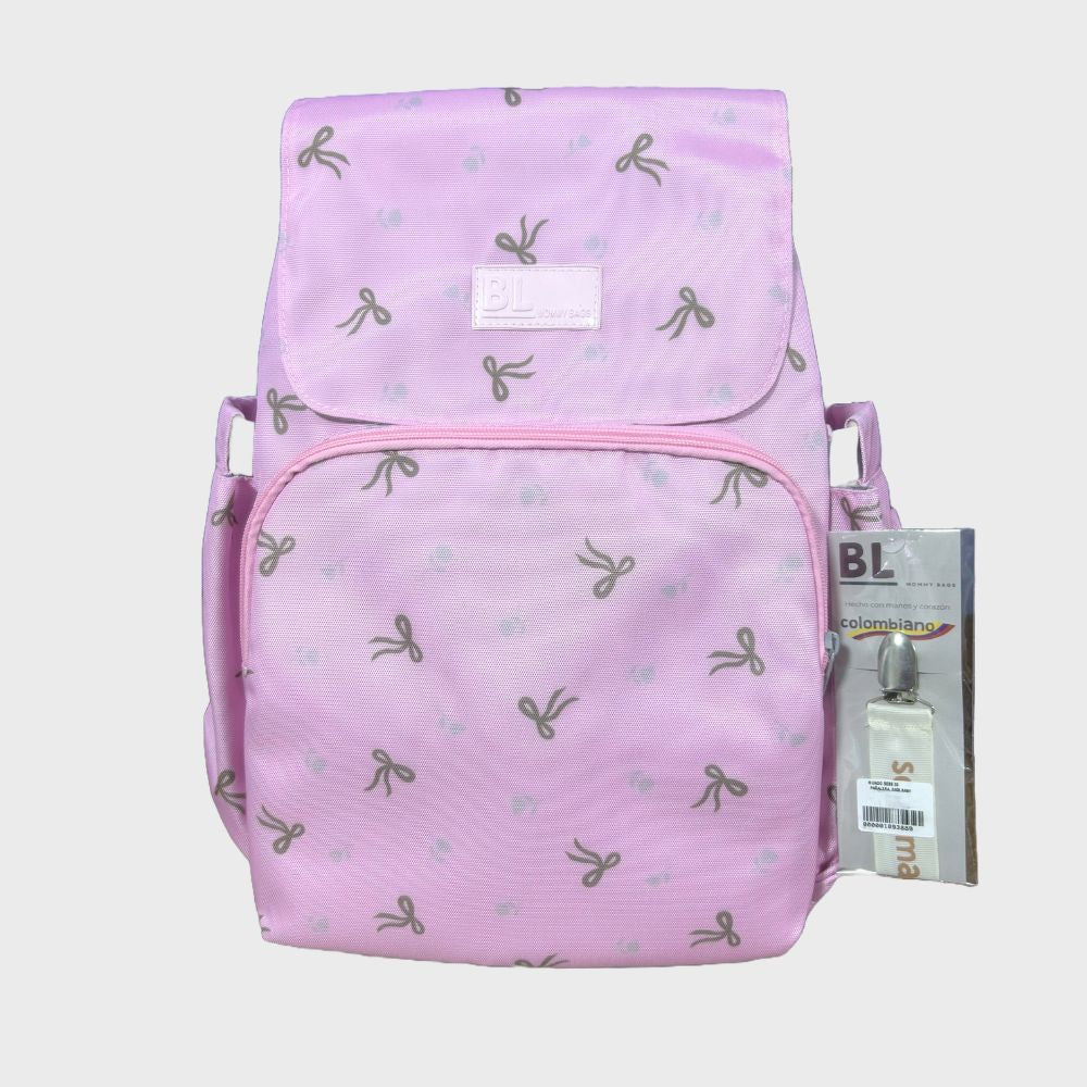 Pañalera Tipo Morral Rosada BL Mommy Bags