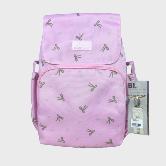Pañalera Tipo Morral Rosada BL Mommy Bags