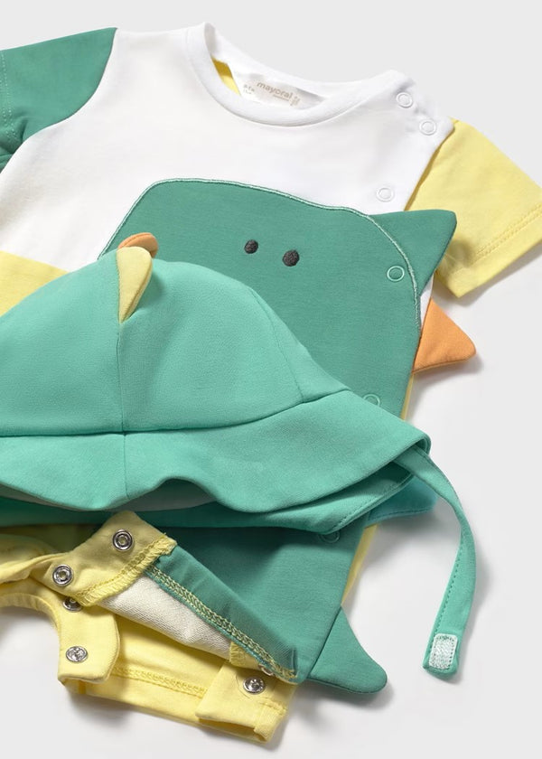 Mameluco Dinosaurio Con Gorro Mayoral 1617 Niño