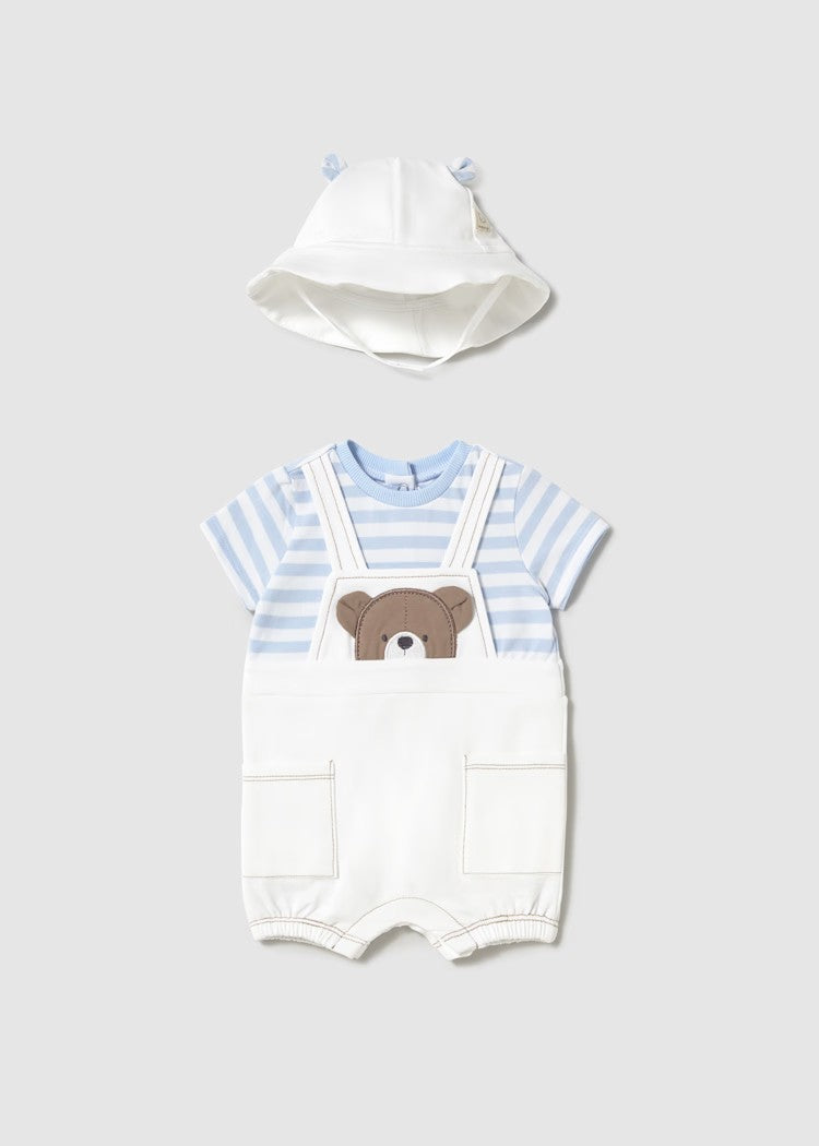 Pelele Osito Overol Con Gorrito Mayoral 1606 Niño