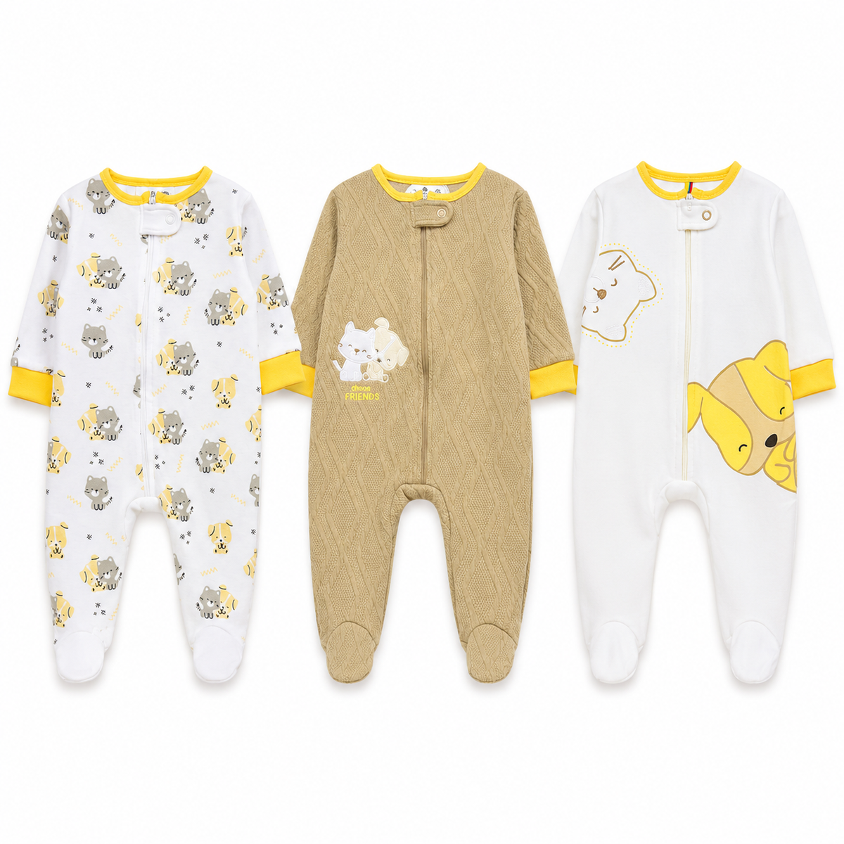 Set Pijamas x3 Mascoticas Chocomiel Baby