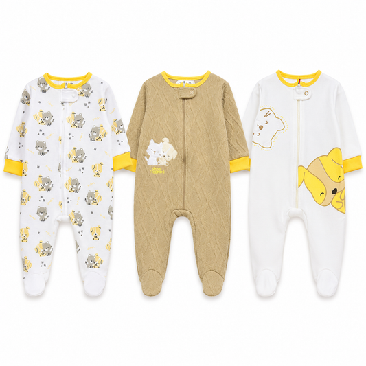 Set Pijamas x3 Mascoticas Chocomiel Baby