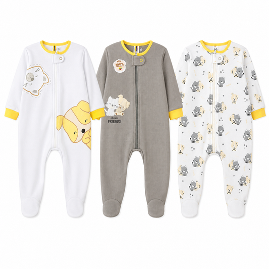 Set Pijamas x3 Mascoticas Chocomiel Baby