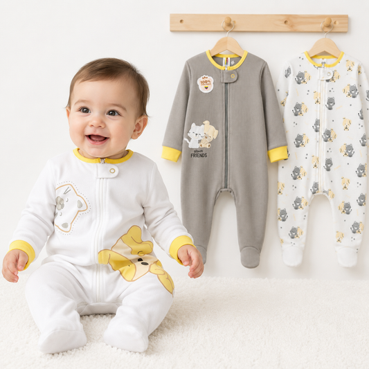 Set Pijamas x3 Mascoticas Chocomiel Baby