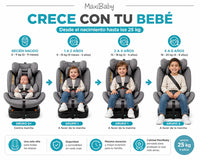 Silla de Carro Giratoria 360° Con Isofix MaxiBaby WIN