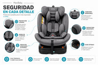 Silla de Carro Giratoria 360° Con Isofix MaxiBaby WIN
