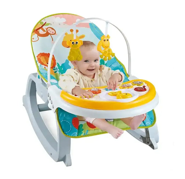 Silla Mecedora Vibradora Crece Conmigo Musical Doble Bandeja