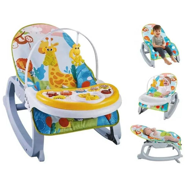 Silla Mecedora Vibradora Crece Conmigo Musical Doble Bandeja