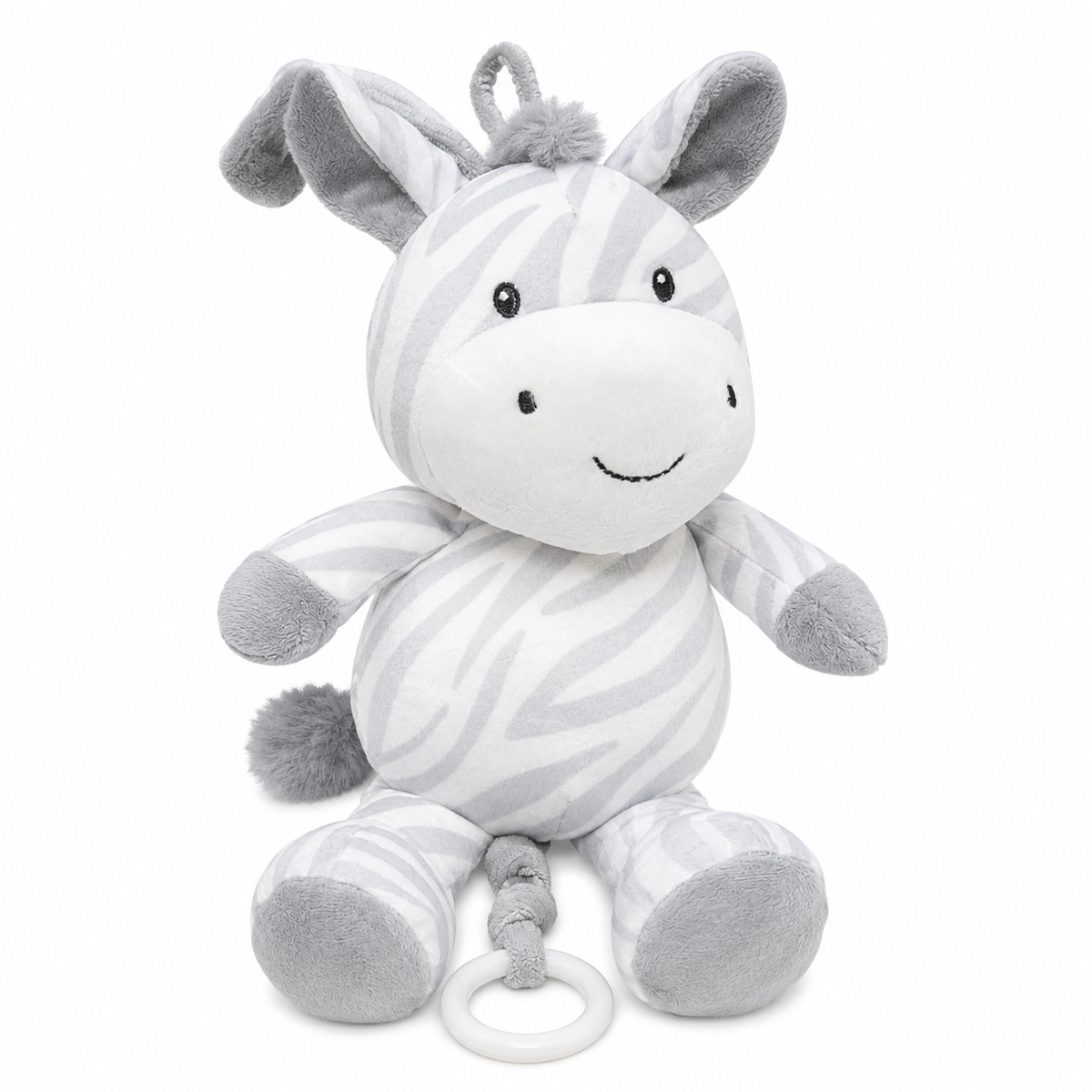 Sonajero Musical Peluche Cebra De Cuerda