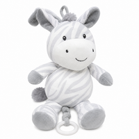 Sonajero Musical Peluche Cebra De Cuerda