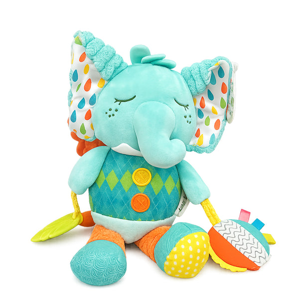 Sonajero Musical Peluche Elefantito De Cuerda