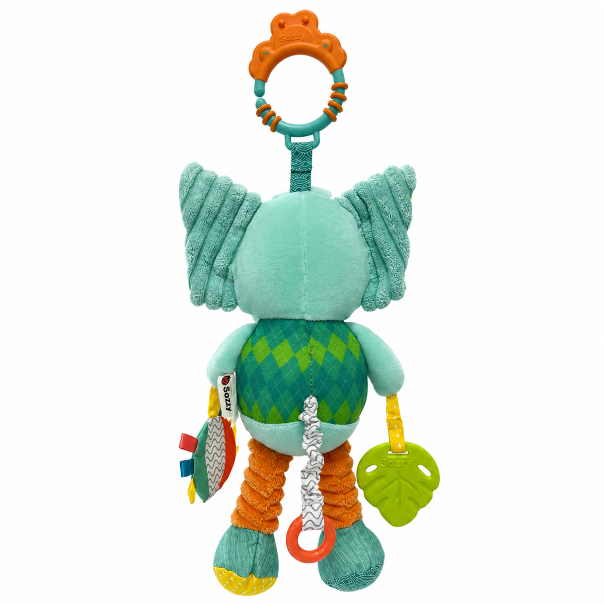 Sonajero Musical Peluche Elefantito De Cuerda
