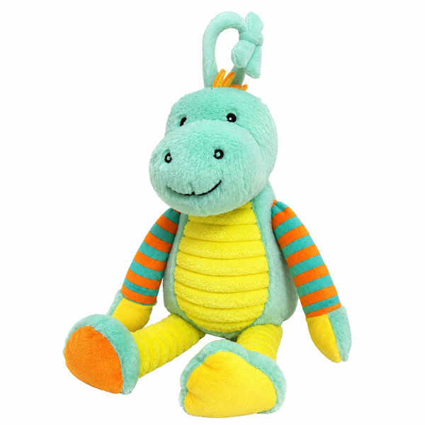 Sonajero Musical Peluche Dinosaurio De Cuerda