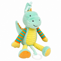 Sonajero Musical Peluche Dinosaurio De Cuerda