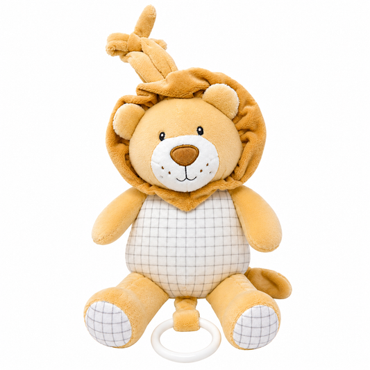 Sonajero Musical Peluche León De Cuerda