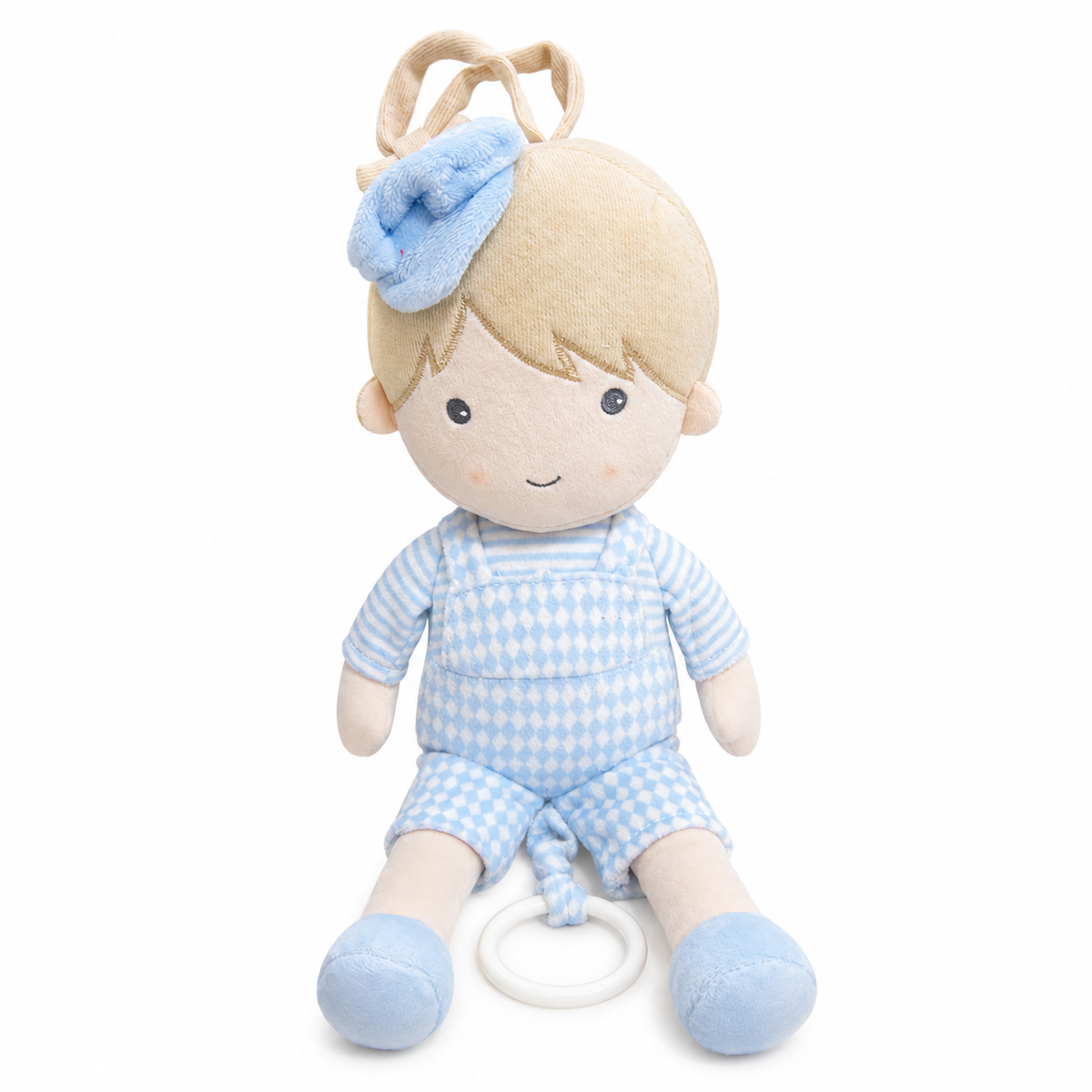 Sonajero Musical Peluche Niño y Niña De Cuerda