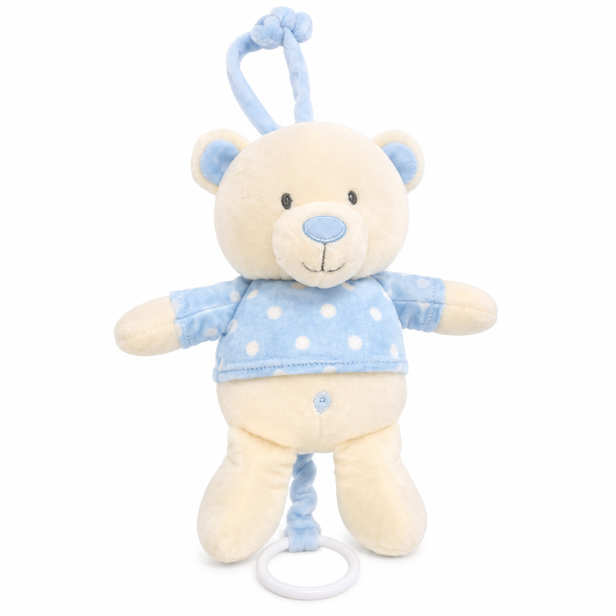 Sonajero Musical Peluche Osito Corazón De Cuerda