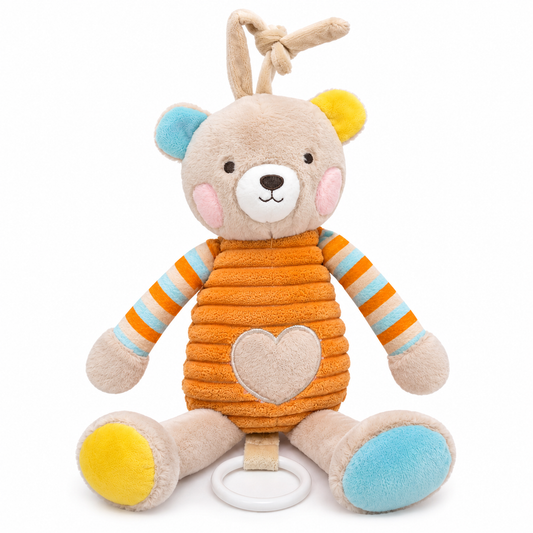 Sonajero Musical Peluche Osito De Cuerda
