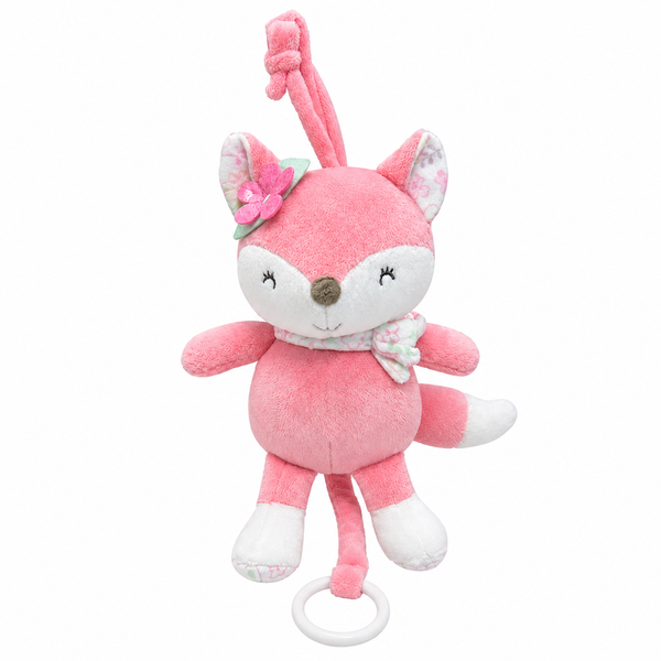 Sonajero Musical Peluche Zorrita De Cuerda