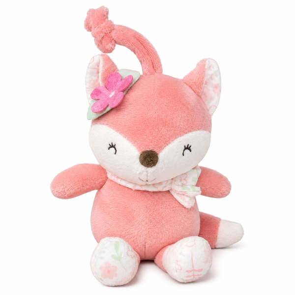 Sonajero Musical Peluche Zorrita De Cuerda