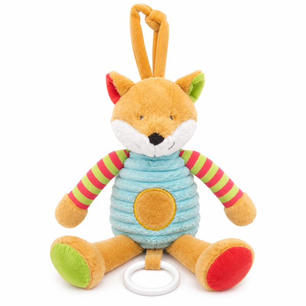 Sonajero Musical Peluche Zorrito De Cuerda