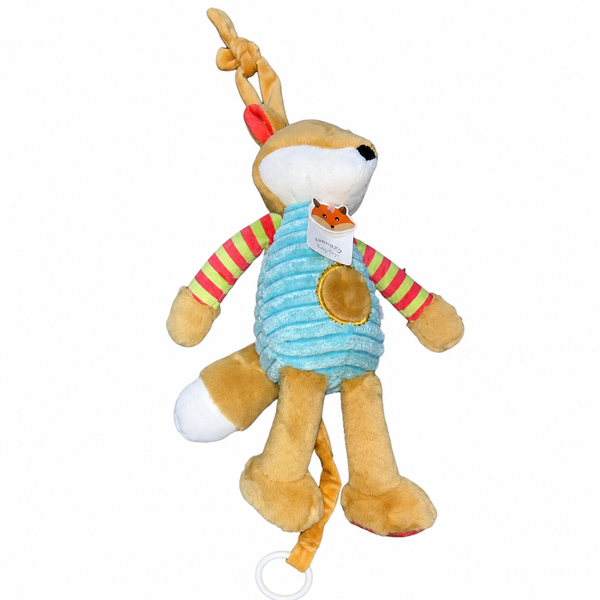 Sonajero Musical Peluche Zorrito De Cuerda