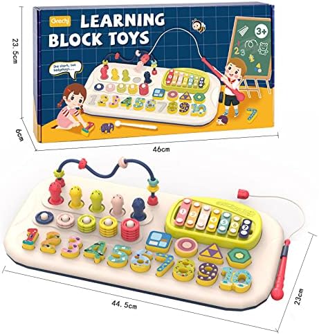 Tablero Didáctico 7 en 1 con Xilófono Musical de Colores