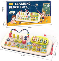 Tablero Didáctico 7 en 1 con Xilófono Musical de Colores