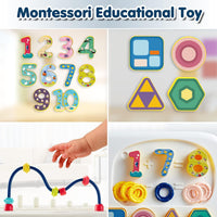 Tablero Didáctico 7 en 1 con Xilófono Musical de Colores