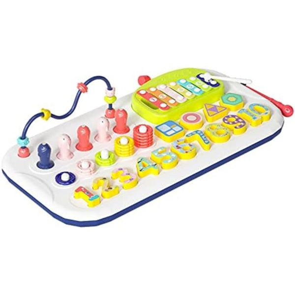 Tablero Didáctico 7 en 1 con Xilófono Musical de Colores