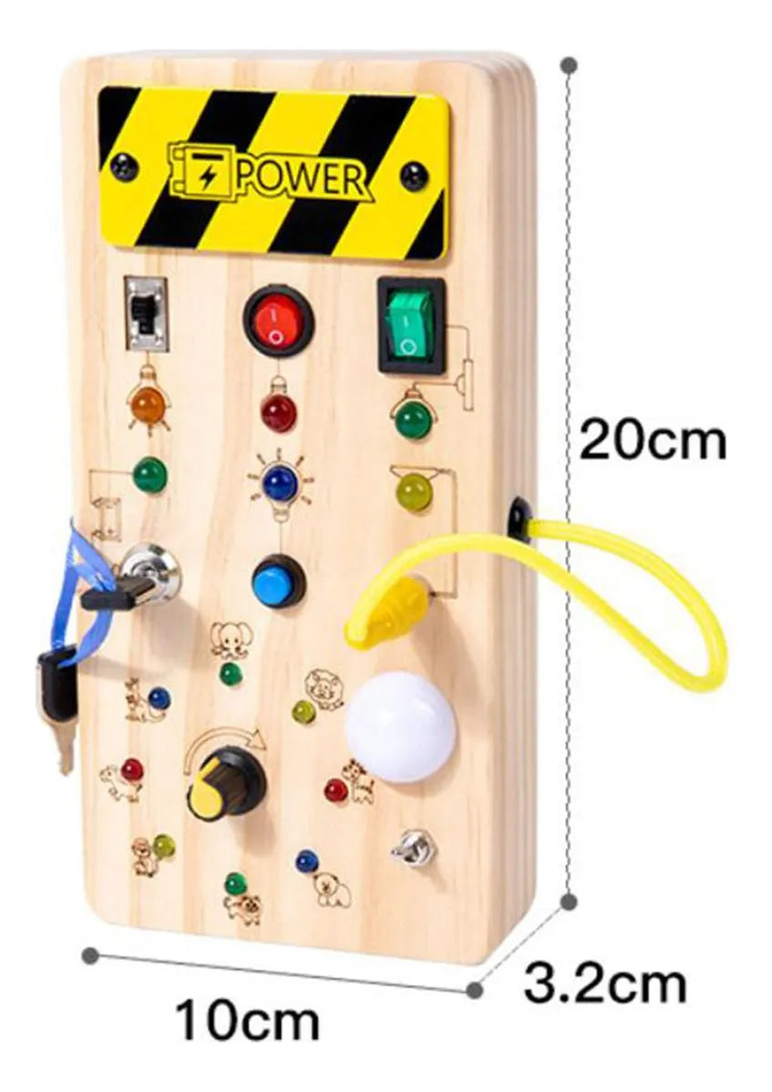 Tablero Sensorial de Aprendizaje Interruptores De Luz Led