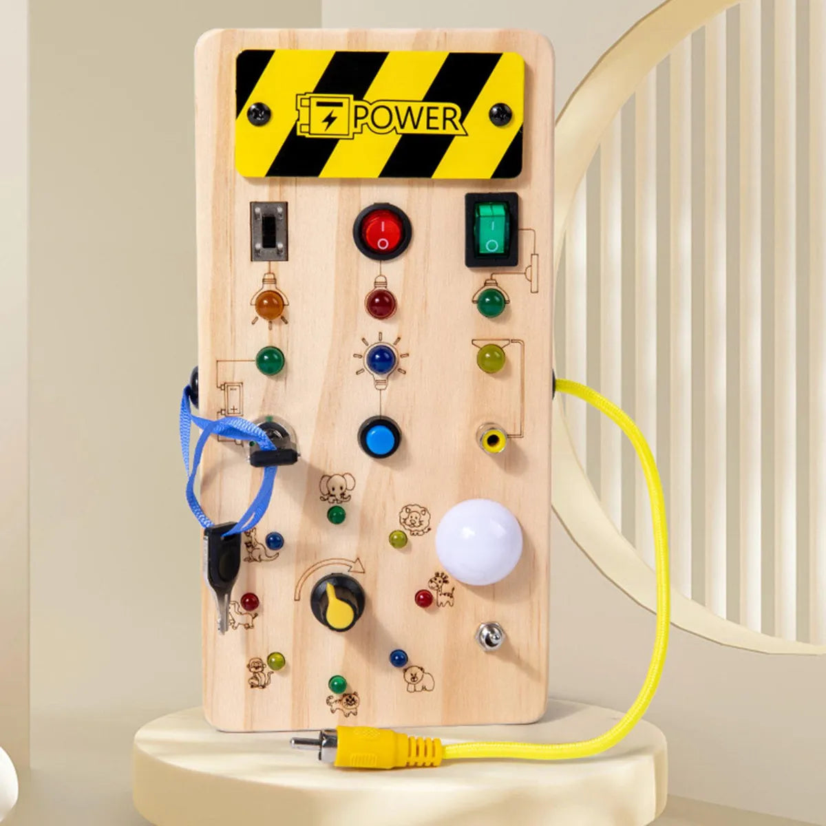 Tablero Sensorial de Aprendizaje Interruptores De Luz Led